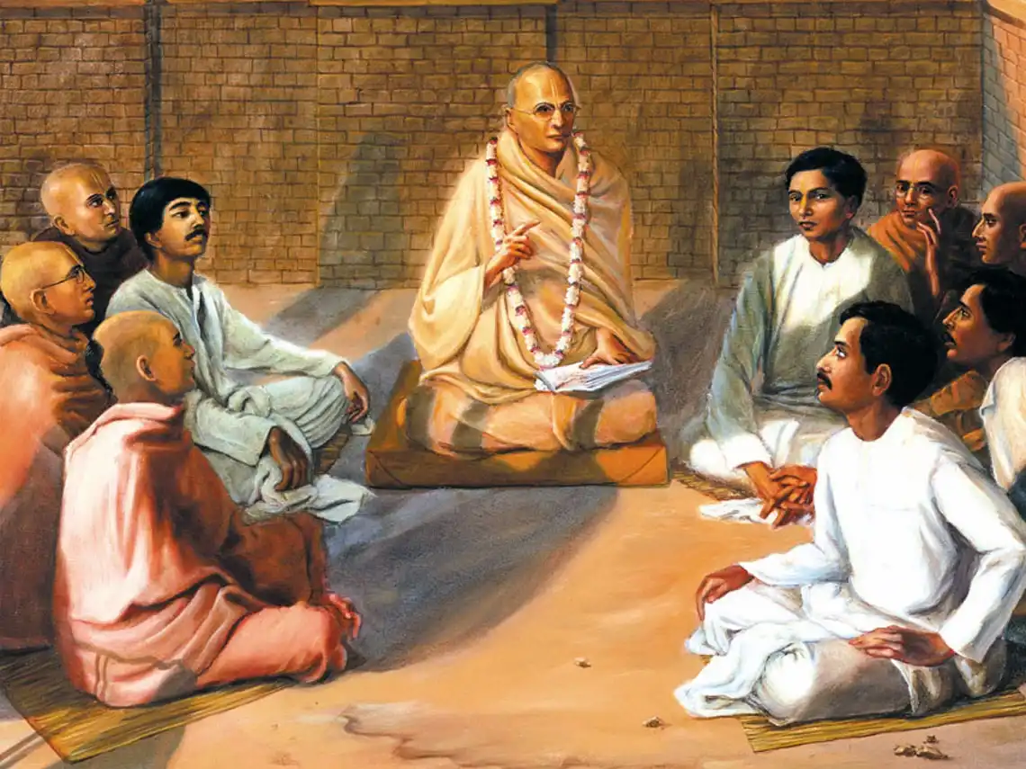 Historic Meeting with His Spiritual Master